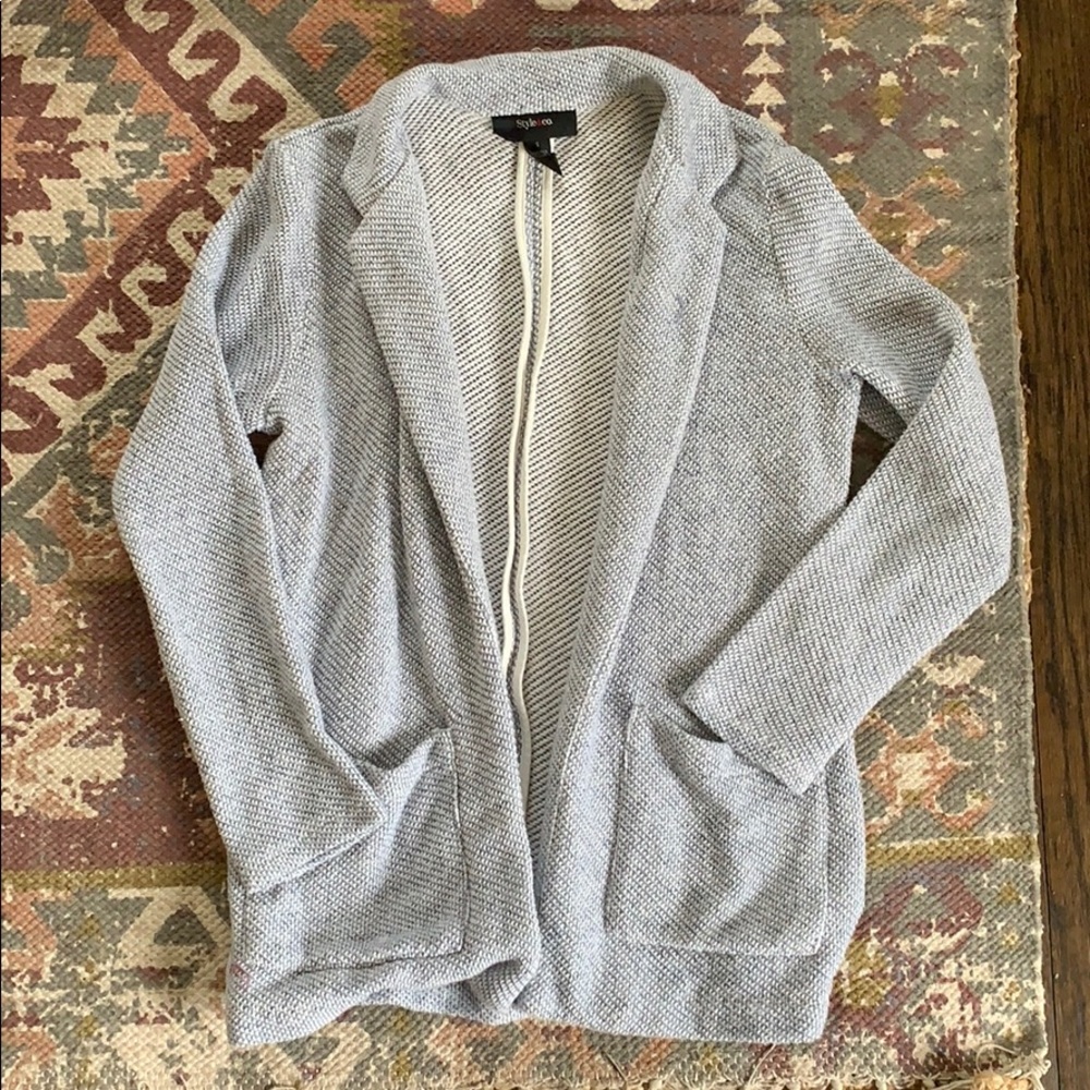 Style and Co sweatshirt blazer